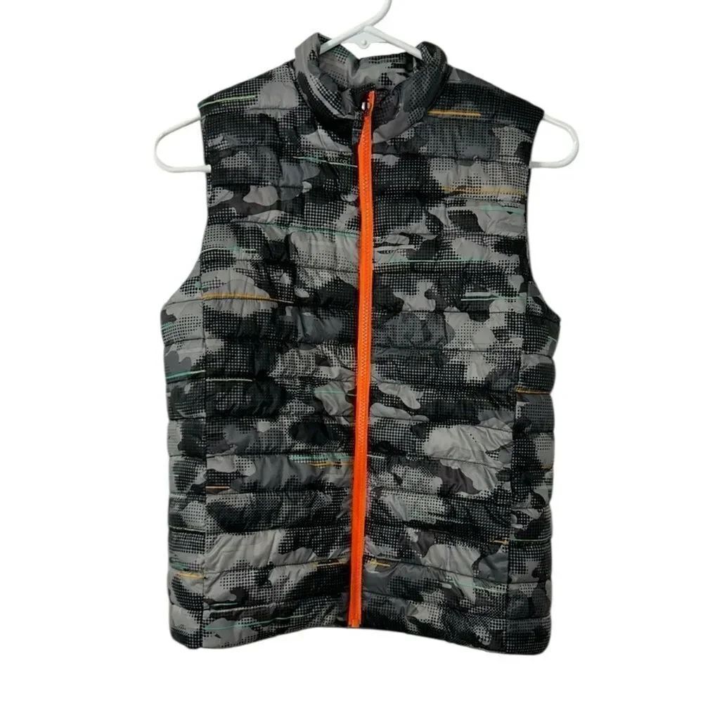 Lands’Ends Camouflage Gray & Black Lightweight Vest (Size Large 10-12)